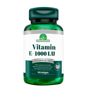 E VITAMIN 1000IU DL-ALPHA SOFTGELS X100 NATURES WORLD